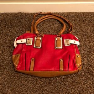 Red and brown Alfa purse